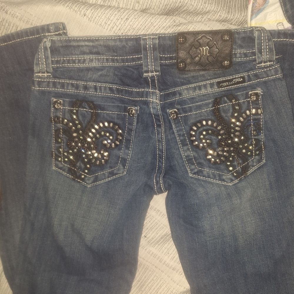 Miss Me Embellished Blue Boot Cut Jeans